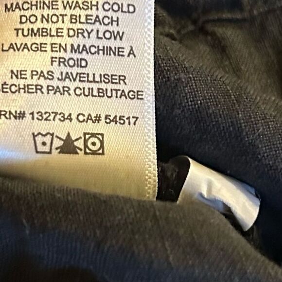 Cloth & Stone Black 100% Linen Short Sleeve Jumpsuit Size Medium Style C6239 - Picture 5 of 12